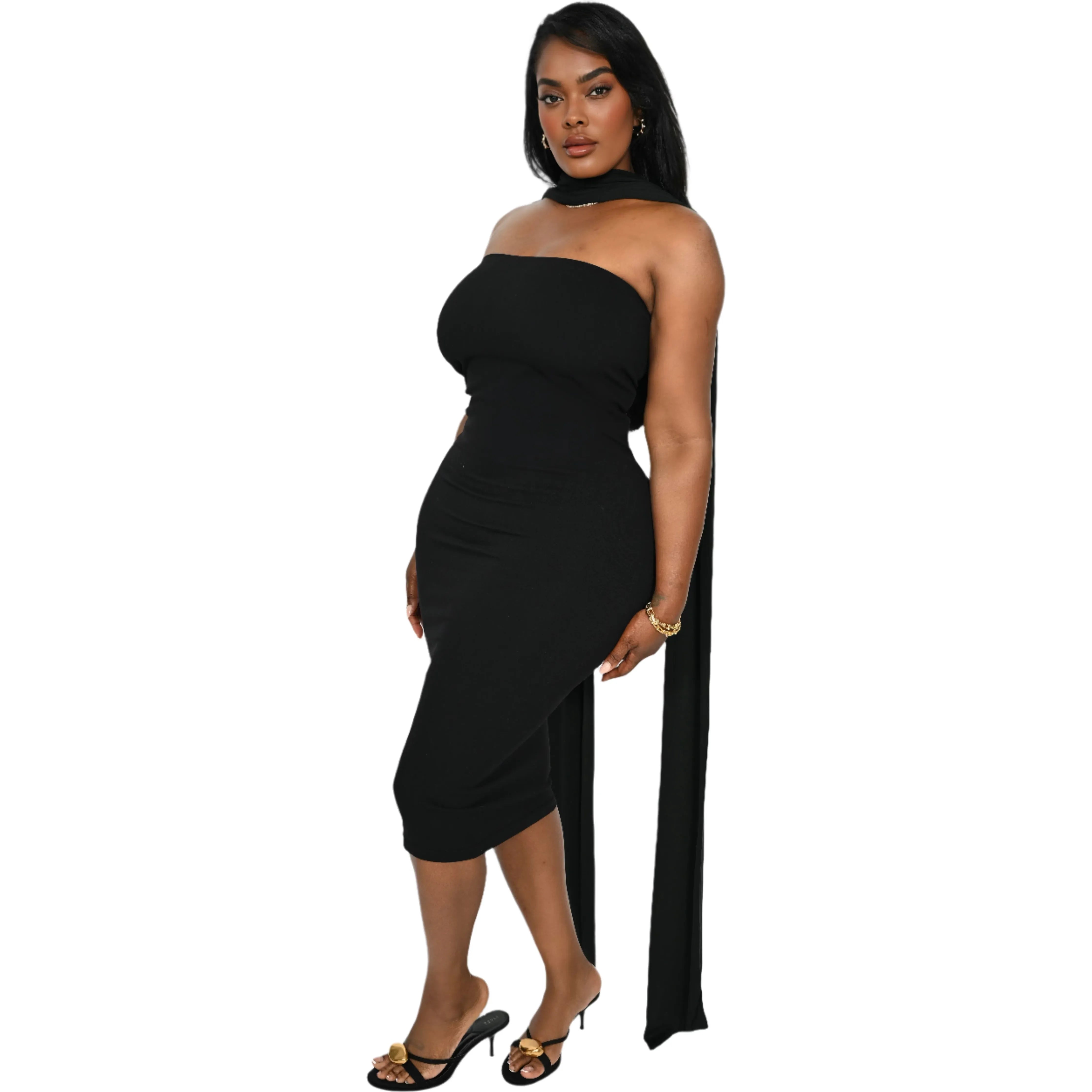 Strapless Midi Bodycon Dress/Skirt