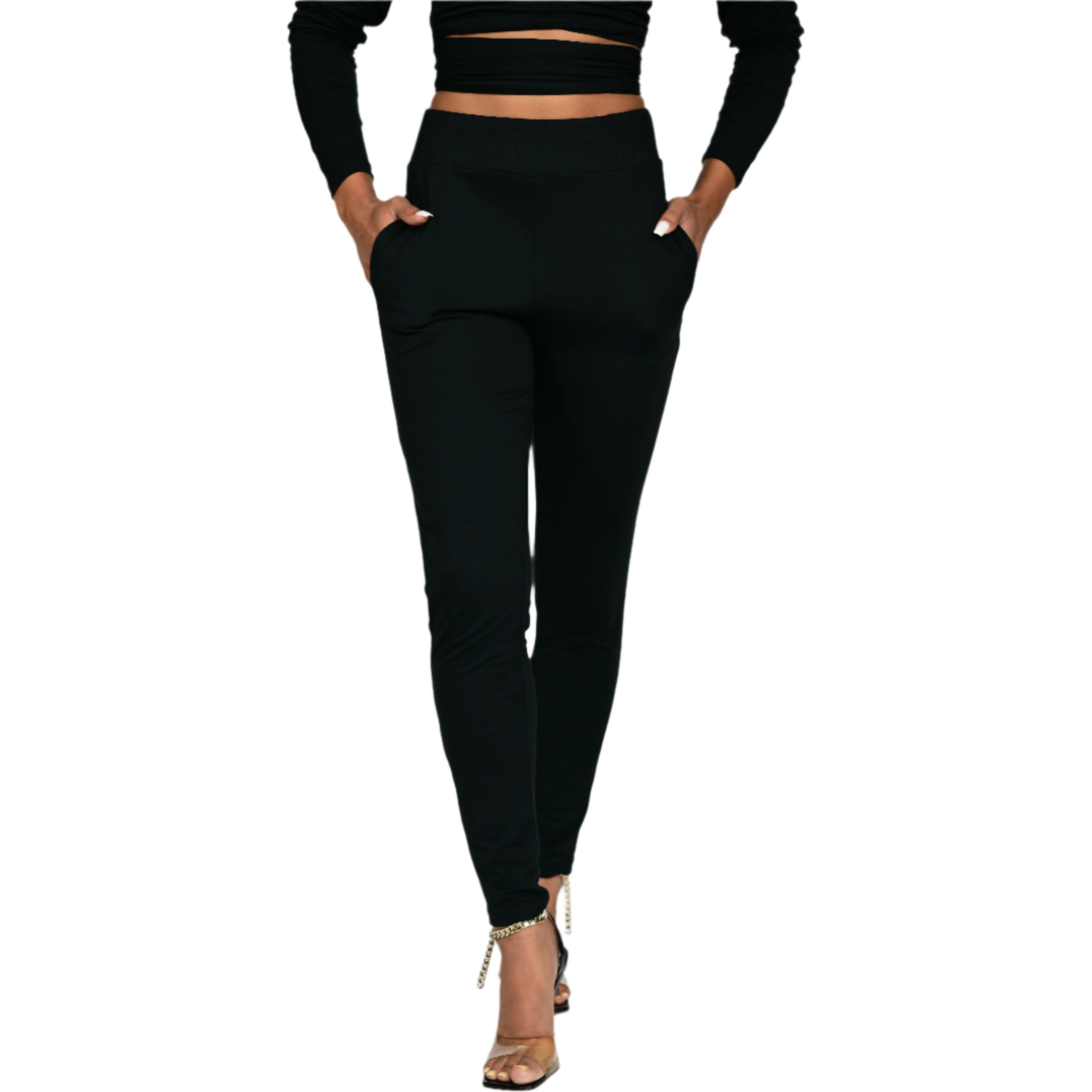 Slim Fit Lounge Pants Black